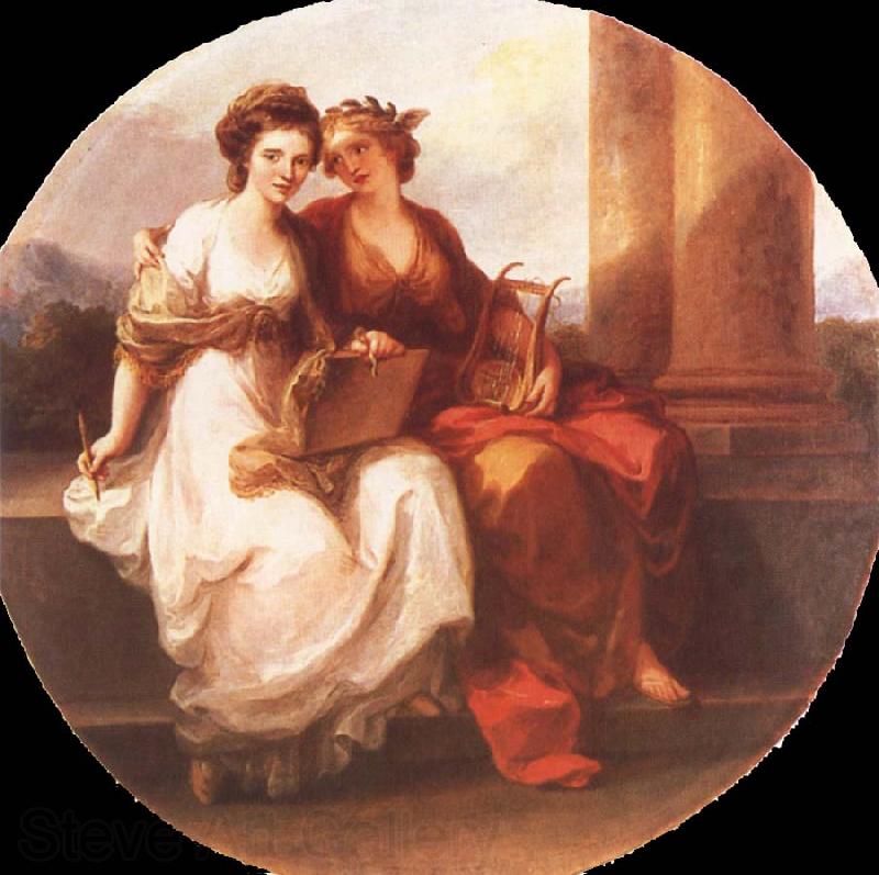 Angelica Kauffmann Allegory of Poetry and Painting Norge oil painting art